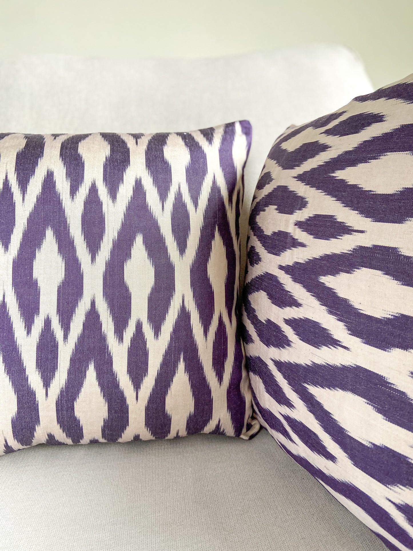 Silk Ikat Cushion Cover, Diamond Cushion Cover, Indigo Cushion Cover, Decorative Cushion Covers, Cushion Covers, Cushion Cover 40x40