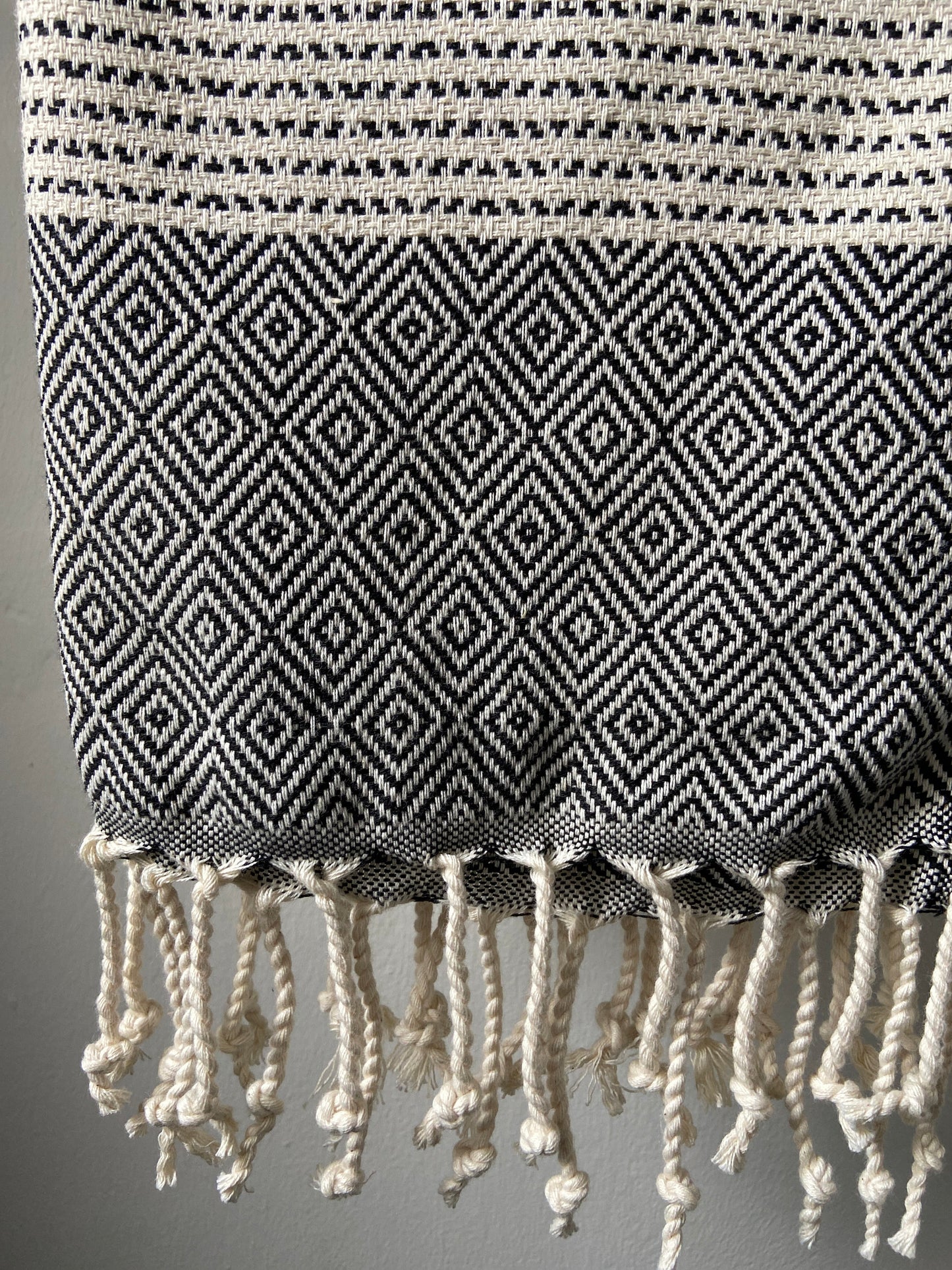 Diamond Striped Design Hand Towel - Kitchen Towel - Bathroom Hand Towel - Cotton Towel