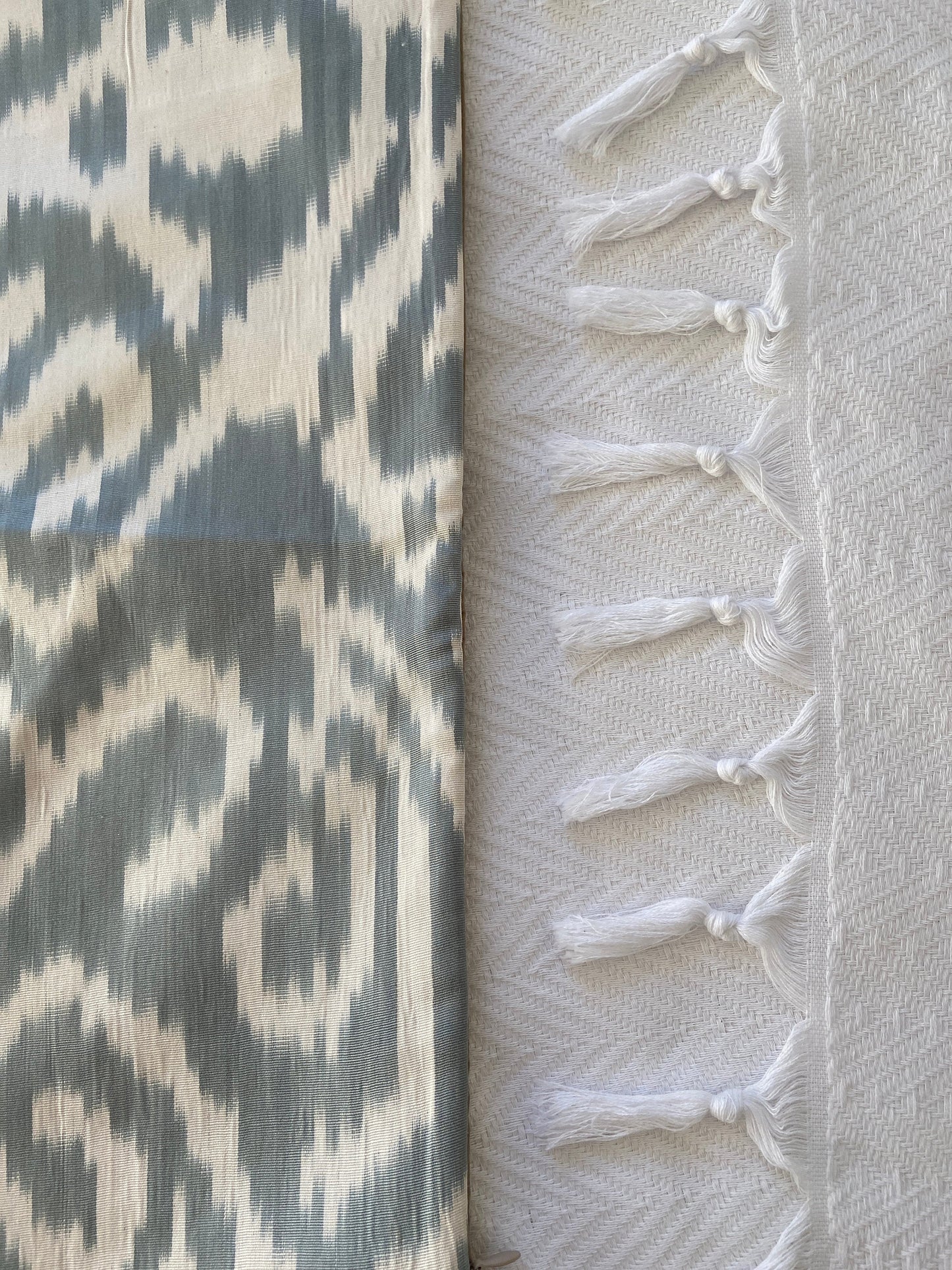 Silk Ikat Cushion Cover, Monochrome Cushions 40x60