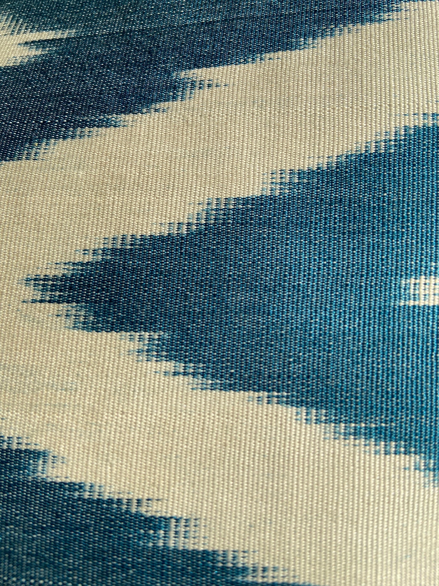 Silk Ikat Cushion Cover, Zigzag Cushion Cover, Blue Silk Ikat Cushion Cover, Decorative Cushion Covers, Cushion Covers, Cushion Cover 40x40