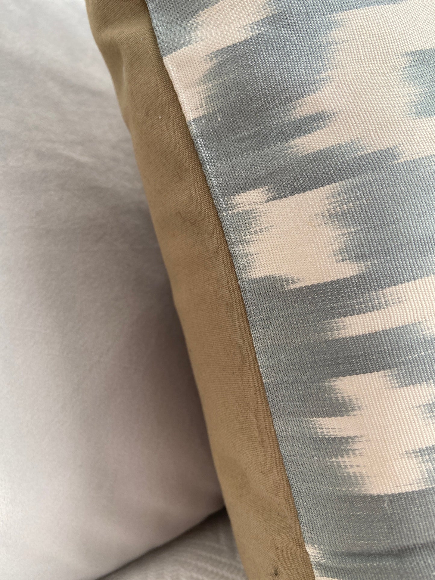 Silk Ikat Cushion Cover, Monochrome Cushions 40x60