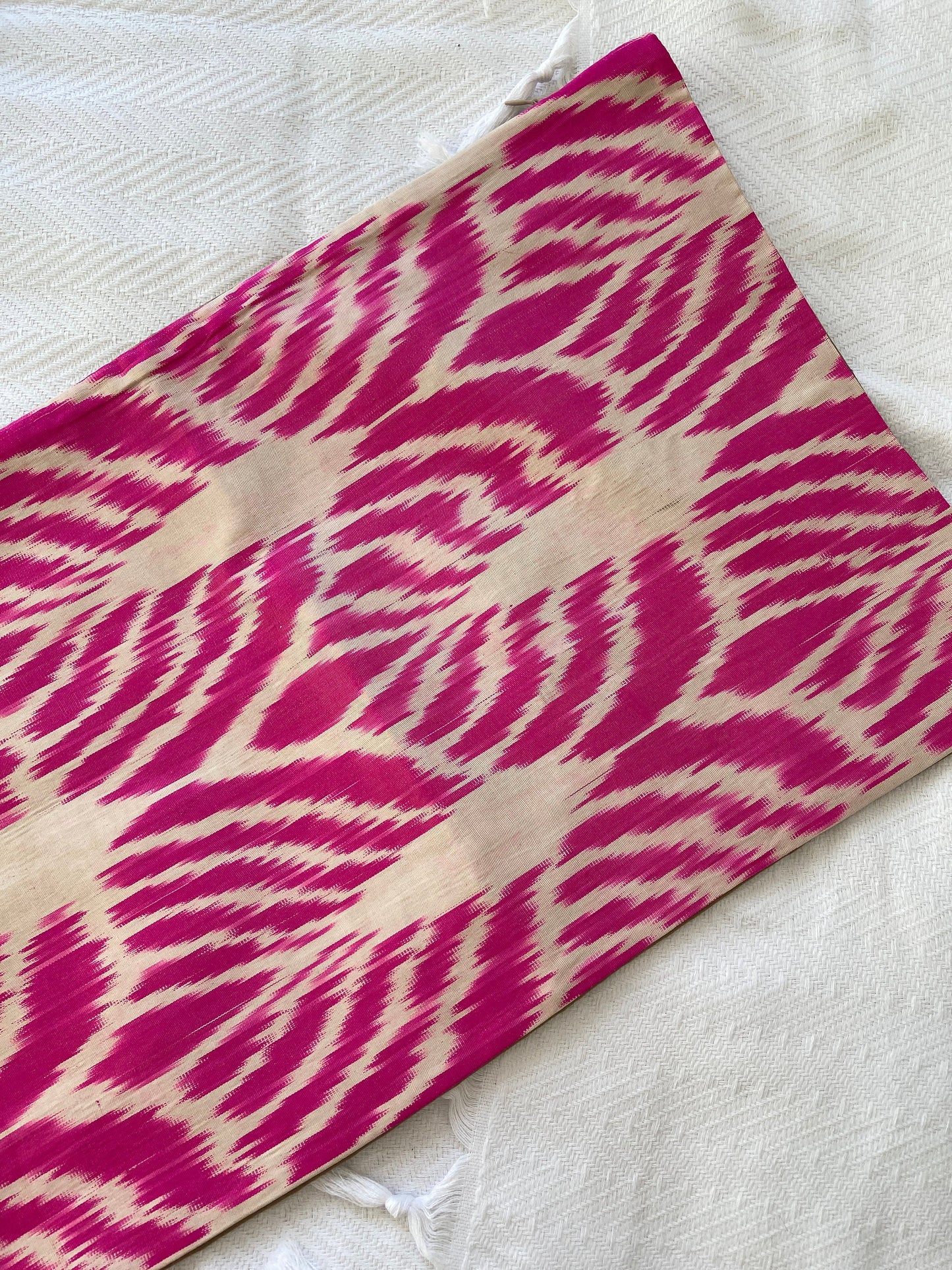 Silk Ikat Pink Cushion Cover, Decorative Cushions 40x60