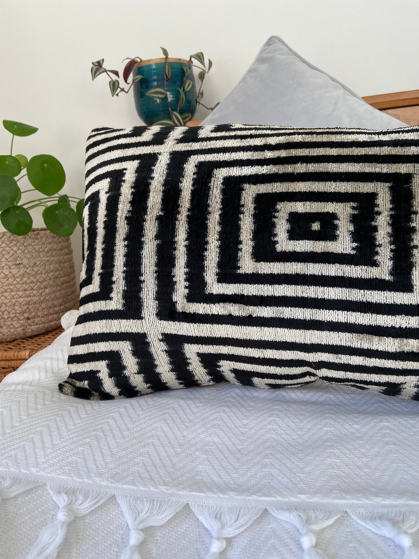 Velvet Black Cushion Cover, Decorative Cushions 40x60