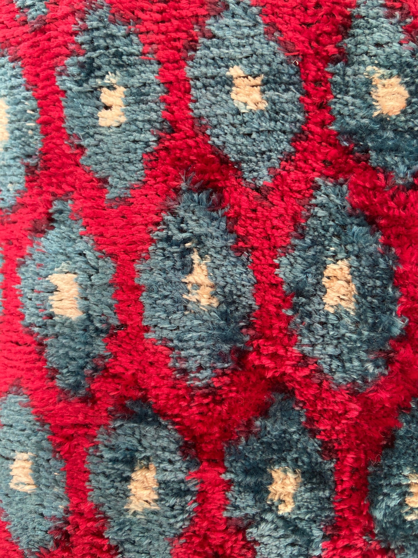 Velvet Red & Blue Cushion Cover, Decorative Cushions 40x40