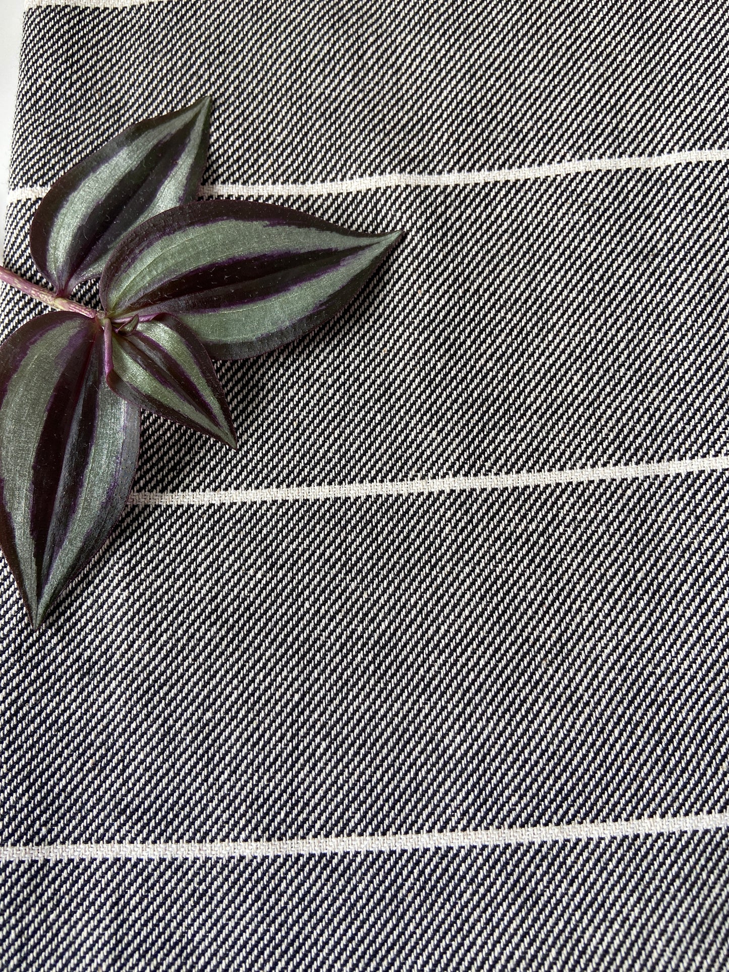 Striped Design Tea Towel - Black Kitchen Towel - Bathroom Hand Towel - Cotton Towel