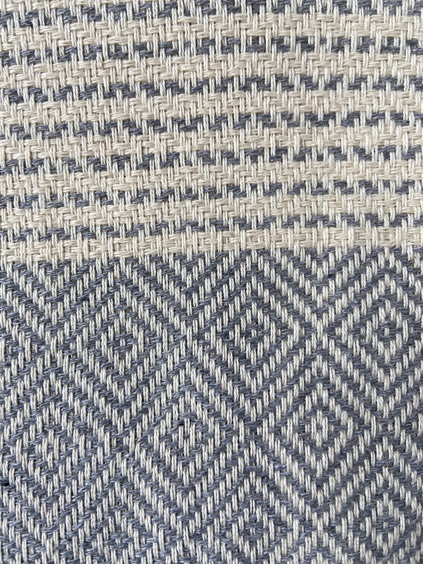 Diamond Striped Design Grey Hand Towel - Kitchen Towel - Bathroom Hand Towel - Cotton Towel