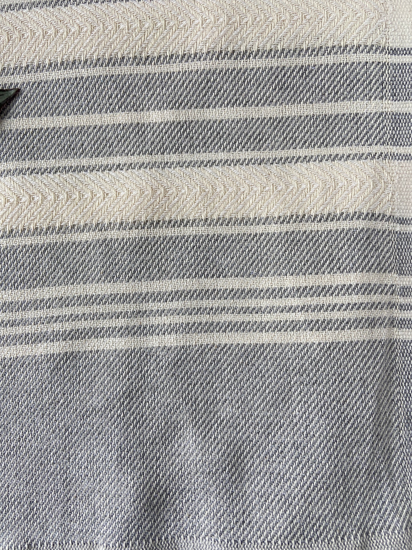 Striped Design Tea Towel - Grey Kitchen Towel - Bathroom Hand Towel - Cotton Towel