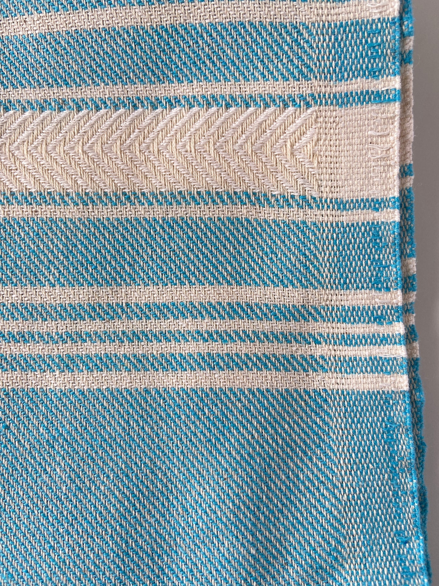 Striped Design Tea Towel - Turquoise Kitchen Towel - Bathroom Hand Towel - Cotton Towel