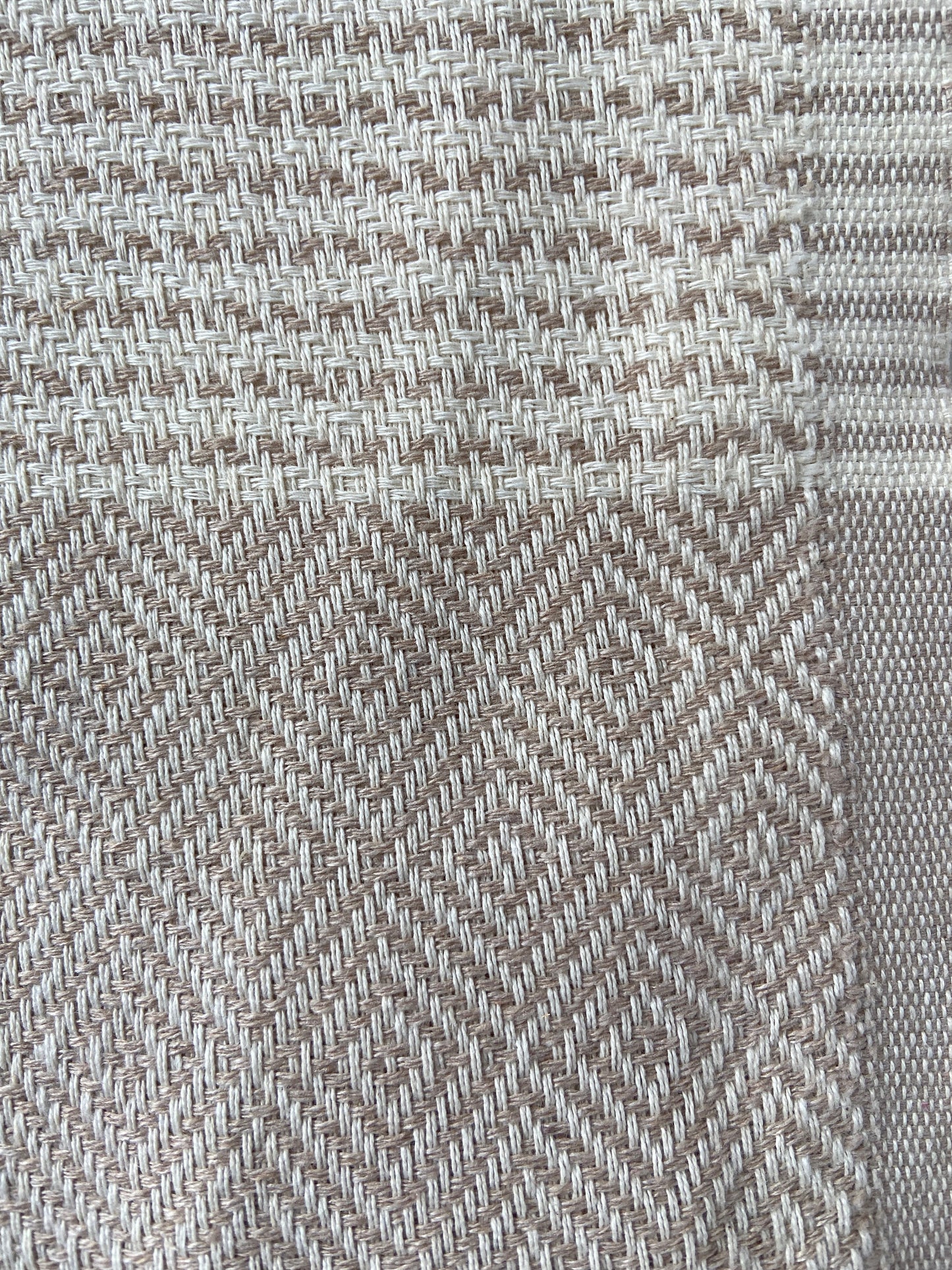 Diamond Striped Design Cream Hand Towel - Kitchen Towel - Bathroom Hand Towel - Cotton Towel
