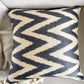 Silk Ikat Cushion Cover, Zigzag Cushion Cover, Black Silk Ikat Cushion Cover, Decorative Cushion Covers, Cushion Covers, Cushion Cover 40x40