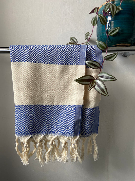 Diamond Design Hand Towel - Kitchen Towel - Bathroom Hand Towel - Cotton Towel