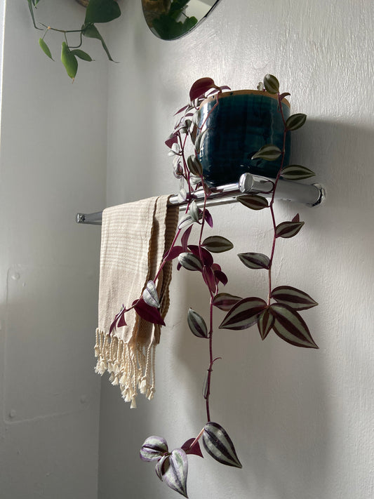 Diamond Striped Design Cream Hand Towel - Kitchen Towel - Bathroom Hand Towel - Cotton Towel