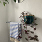 Striped Design Blue Hand Towel - Kitchen Towel - Bathroom Hand Towel - Cotton Towel
