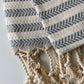 Striped Design Grey Hand Towel - Kitchen Towel - Bathroom Hand Towel - Cotton Towel