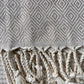 Diamond Striped Design Cream Hand Towel - Kitchen Towel - Bathroom Hand Towel - Cotton Towel