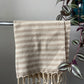 Striped Design Cream Hand Towel - Kitchen Towel - Bathroom Hand Towel - Cotton Towel